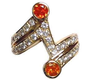 Mandarine garnet ring