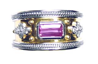 Pink sapphire ring